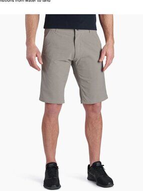 Kuhl men's Shift Amphibia water to land quick dry 7" shorts charcoal size 32